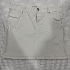 White jeans skirt